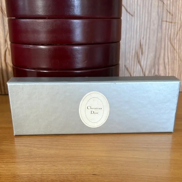 Christian Dior CD Circle Logo Pendant Necklace Gold Rope Chain 15.5-17.5" - Picture 12 of 13